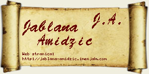 Jablana Amidžić vizit kartica